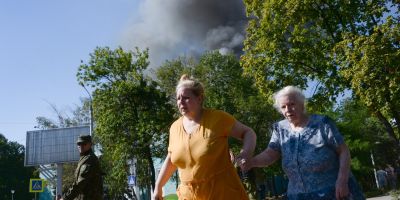 Explozii intr-o uzina de armament din Donetk