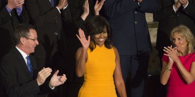 Cat a imbatranit Obama in 7 ani de mandat. Michelle Obama, in rochie de 2.000 de dolari la ultimul discurs despre Starea Natiunii